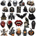 Halloween Tree Ornaments Set - Wooden Horror Decorations for Christmas & Party