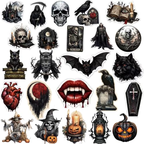 Halloween Tree Ornaments Set - Wooden Horror Decorations for Christmas & Party