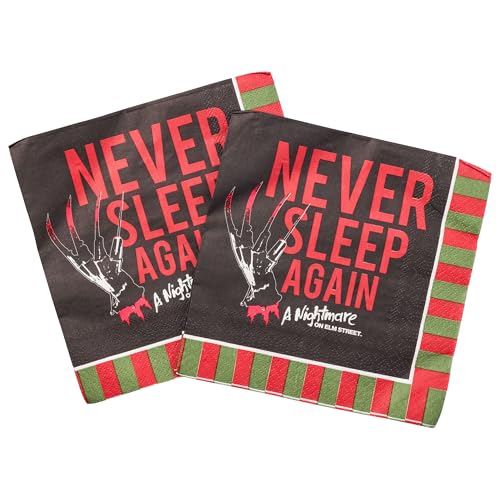Freddy Krueger Party Plate and Napkin Set - 32 Pack Halloween Horror