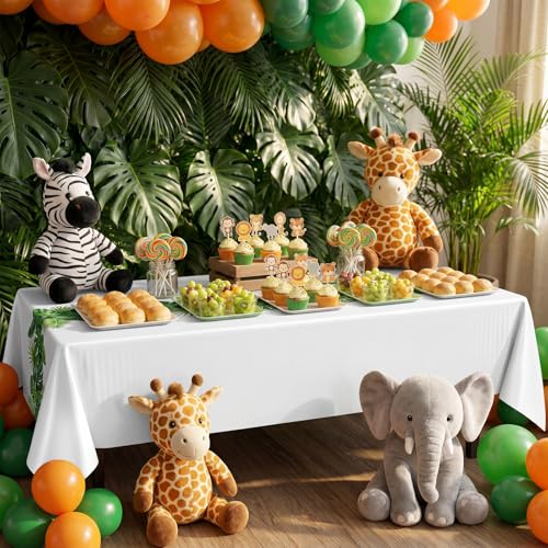 Hawaiian Disposable Plastic Rectangular Tablecloths - Summer Party Decor, 3 Variations