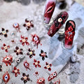 Halloween Nail Stickers 5D Embossed Scary Nail Art Stickers Decals - Design 7