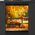 Thanksgiving Pumpkin Fall Dishwasher Magnet Cover - Scratch-Resistant Decor for Kitchen Appliances - 23x26 Inch - Variation A31