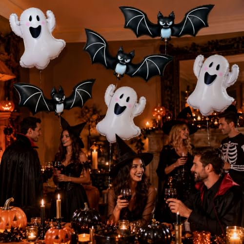 Halloween Ghost Balloons - Ghost Variation, 6 Pack Halloween Decorations