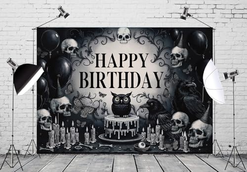 Halloween Photography Backdrop 8x6FT Gothic Style Birthday Banner