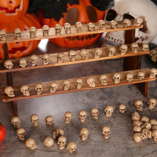 Civaner 160 Pcs Halloween Mini Skull Figurines - Creepy Resin Decorations for Miniature Scenes & Party Decor Variation of THIS listing