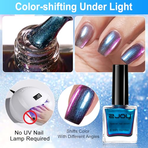 Holographic Chameleon Nail Polish - Major Dijit Purple Glitter Metallic