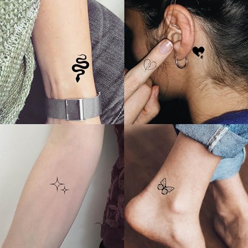 Cute Temporary Tattoos Bulk 28 Sheets 504 PC Variety Designs for Kids & Adults
