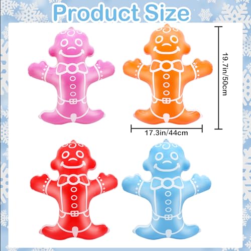 Inflatable Gingerbread Man Balloons Party Decorations - 4 Pack for Christmas Halloween Birthday