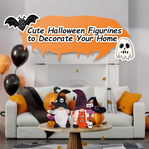 Halloween Gnome Decorations Set - 2 PCS Holiday Collectible Figurines - Variation of Halloween Gnomes