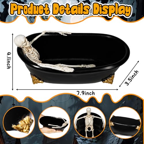 Halloween Skull Bathtub Candy Dish - Gothic Gothic Decor for Parties