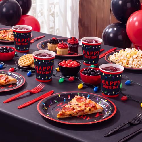 Mystic Theme Party Decoration Set - 144 Pcs Halloween Tableware for Spooky Celebrations
