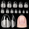 Extra Short Almond Nail Tips 192Pcs - Full-Coverage Fake Nails for DIY Manicure