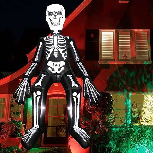 Halloween Inflatable Archway with LED Lights and Skeleton - 11.8 ft, Variation of Skeleton