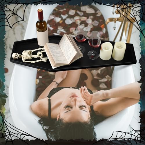 Halloween Coffin Charcuterie Board Set with Skull Stand and Utensils - 32 Inch Spooky Serving Platter