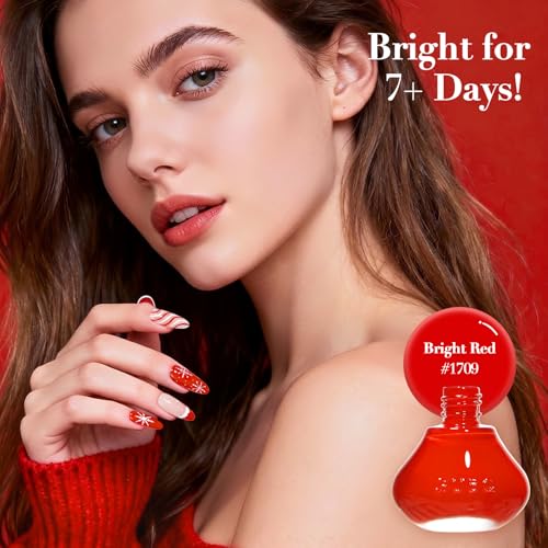 Red Nail Polish 12ml Quick Dry Lacquer for Nail Art & Manicure