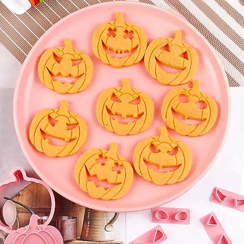 Halloween Pumpkin Cookie Cutter Set - 13 Pieces for Baking & Decorating