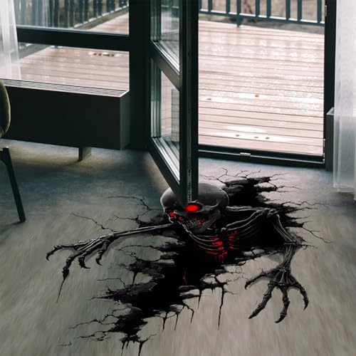 Halloween Skeleton Wall Decals - Scary Skeleton Wall Stickers for Home & Party Decor