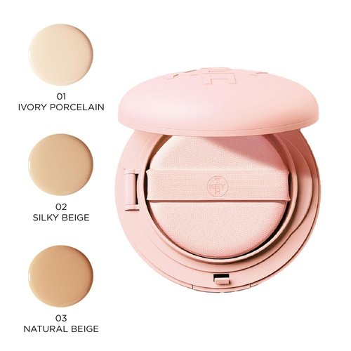 KEYTH SILKY FIT COVER CUSHION #03 NATURAL BEIGE (15G, 0.52 OZ.) / Porcelain-smooth, Long-Lasting, Lightweight, Flawless Coverage, Velvet Finish, Cynanchi Radix Extract, Ha-dong Rice Extract