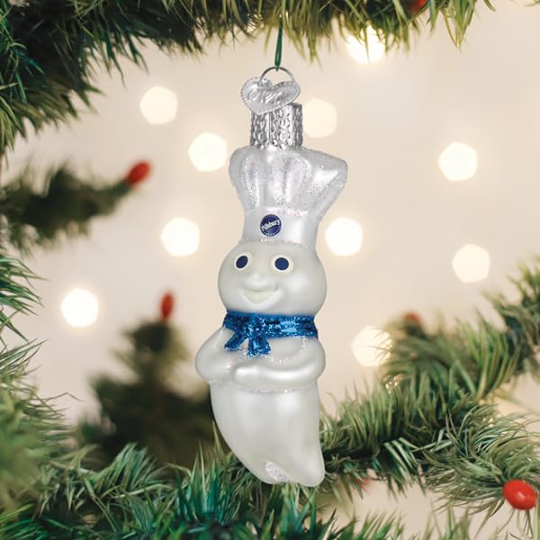 Glass Holiday Ornament - Pillsbury Doughboy Christmas Tree Decoration