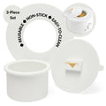 Reusable Non-Stick Silicone Wax Collars + Can + Lid for Wax Pot – Fits All 14-16 oz Wax Cans & Warmers – Wax Warmer Collars for Easy, Mess-Free Cleaning, 3-Piece Set (Collar + Can + Lid, White)