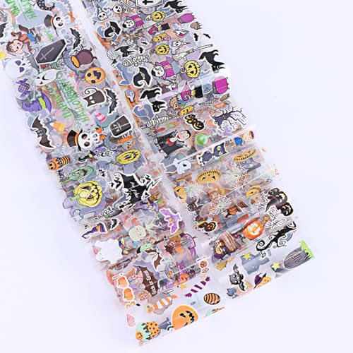 Halloween Nail Art Foils Transfer Stickers - 10 Rolls Pumpkin Spider Web Ghost & More - Halloween Nail Decals - Variation of This Listing