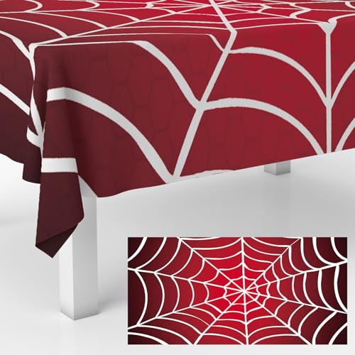 Halloween Spider Web Tablecloth 53x108 Inch Party Decor Outdoor Indoor