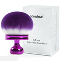 Extra Large Body Makeup Brush for Self Tanner, Leg Makeup & Bronzer Self Tan Applicator, 80mm Wide Round Head Kabuki Brush Provides More Even& Pretty Application with Drawstring Bag (Purple)