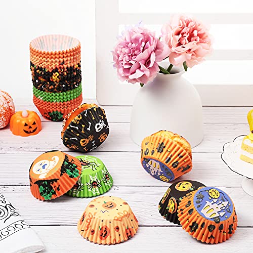 Patelai Halloween Cupcake Liners Set - 600 Count, 6 Styles, Attractive Design