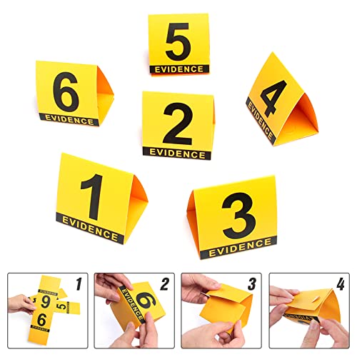 Crime Scene Decoration Kit for Murder Mystery & Halloween Parties - Body Silhouette, Caution Tape, Evidence Markers & Stickers