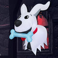 Halloween Inflatable Dog Ghost Window Breaker - Outdoor Yard Decor with LEDs