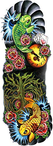 Watercolor Full Arm Temporary Tattoo Sleeve Set - Colorful Sleeve Tattoos