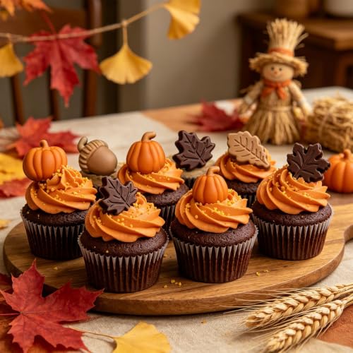 Fall Harvest Silicone Mold for Candy Resin Cake Decorations - Blue, 9 Cavities