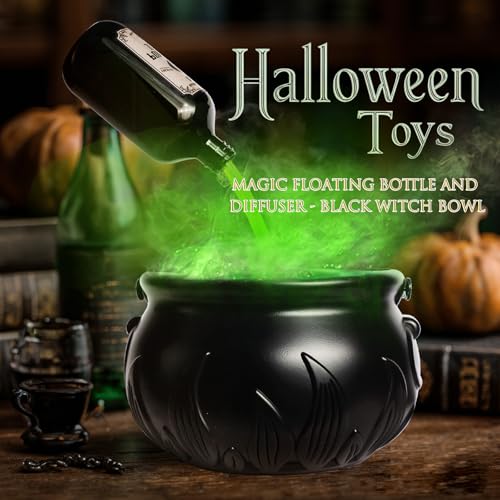 Halloween Floating Potion Set with Cauldron and Mist Maker - Indoor Spooky Decor