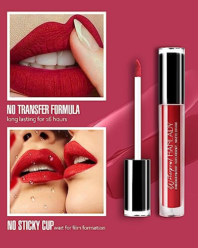 Black Matte Liquid Lipstick - Long Lasting, Smudgeproof, Vegan, 1 Ounce - 911 Black Rose