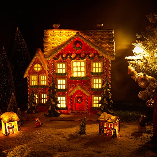 3 Pack Christmas Village LED Light Cords with Bulbs, Indoor Holiday Decor
