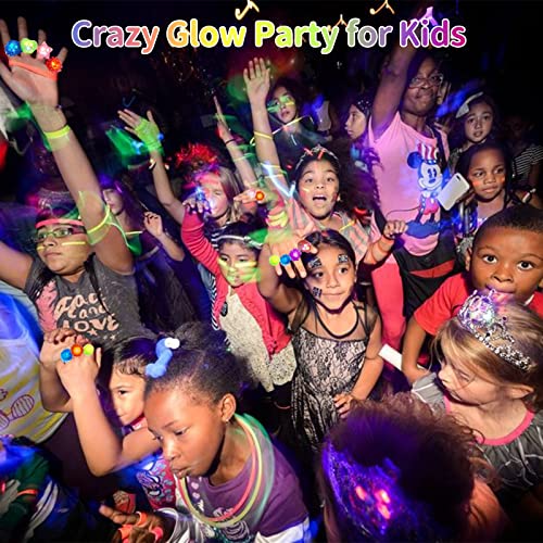65 Pack Light Up Rings for Kids & Adults - Glow in The Dark Party Favors