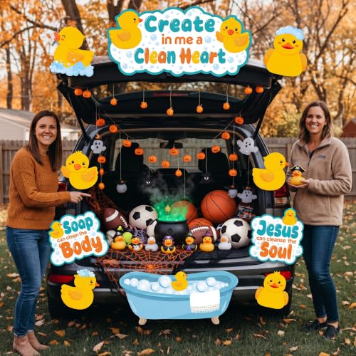 Create in Me a Clean Heart Religious Halloween Car Decorations Kit - Variation: Create in Me a Clean Heart