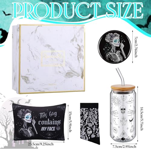 Gothic Witch Gift Set with Glass Cup and Accessories - Black / Gothic Witch Variation