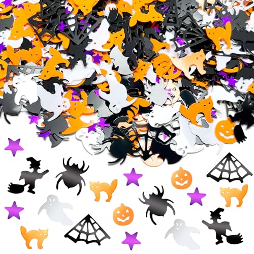 Halloween Confetti Set - Bat, Spider, Cat, Pumpkin, Star, Witch Designs