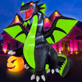 Halloween Inflatable Dragon with Pumpkin - Green 9FT Outdoor Decoration