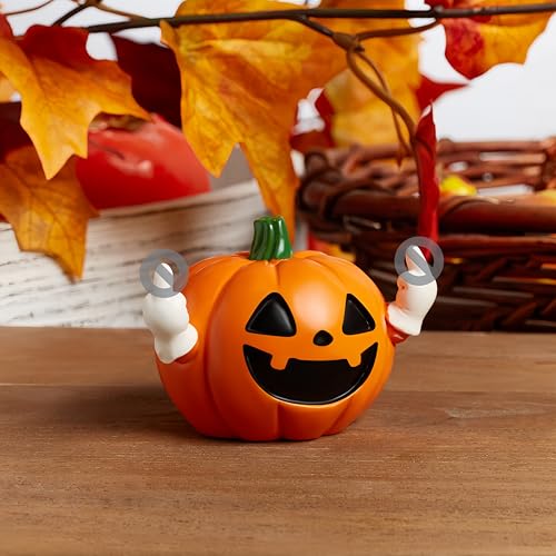 Funny Fall Pumpkin Statue Decor - Hand-Painted Halloween & Thanksgiving Ornament - Pumpkin Variation