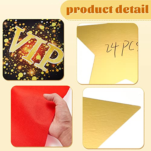 Red Carpet Runner for Party 2.62x14.5ft with Gold Star Cutouts - Event Decor