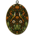 Mexican Hummingbird Flowers Oval Wall Art Decor - Cactus Variation