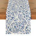 Easter Bunny Rabbit Table Runner 13x72 Inch Seasonal Spring Kitchen Decor - Beige