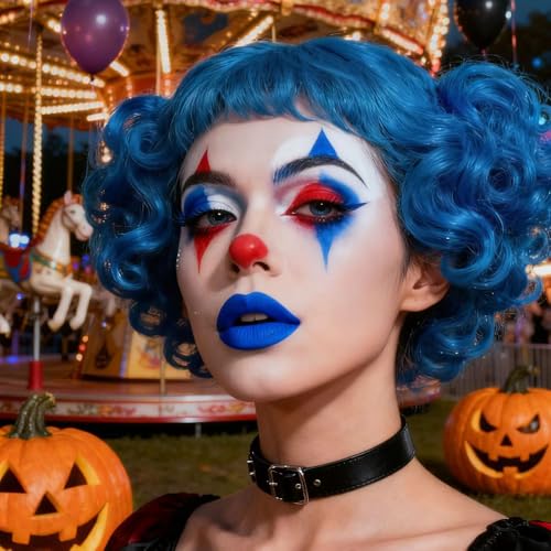 Blue Matte Lipstick & Face Body Paint Stick - Halloween & Cosplay, Variation 06 Blue