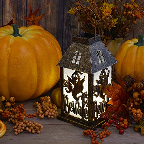 Halloween Lantern with Enclosed Fairy Lights - Battery Operated Indoor Decor