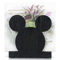 Mickey Black Wooden Napkin Holder for Kitchen & Bathroom Decor - Cute Desk Accessory