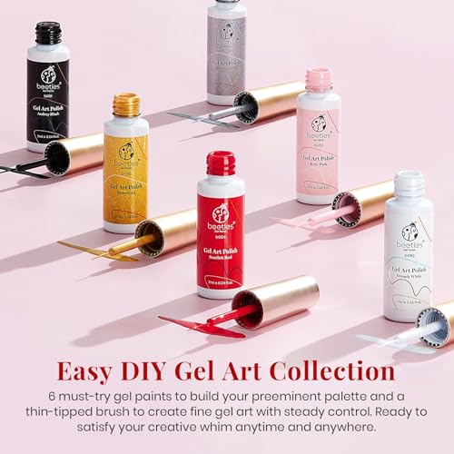 Beetles Gel Polish Nail Art Gel Liner Set - Multicolor 6