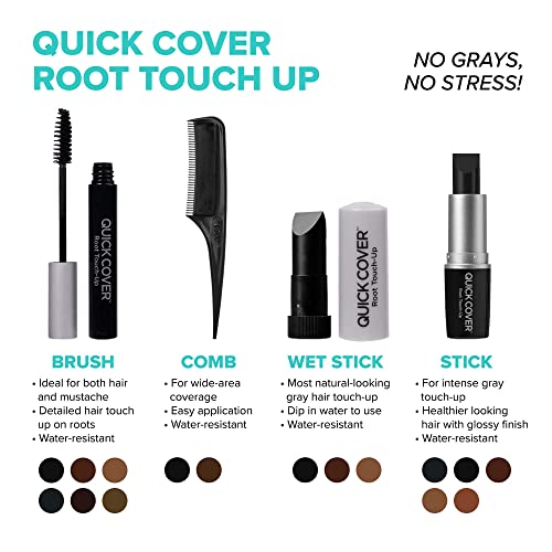 Red by Kiss Gray Hair Touch Up Set - Brush & Stick Type, Water-Resistant