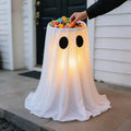 Giant Floating Ghost Halloween Decoration with LED Lights - 5FT Spooky Yard Decor